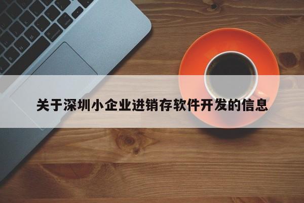 关于深圳小企业进销存软件开发的信息