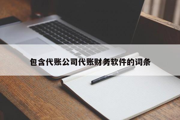 包含代账公司代账财务软件的词条