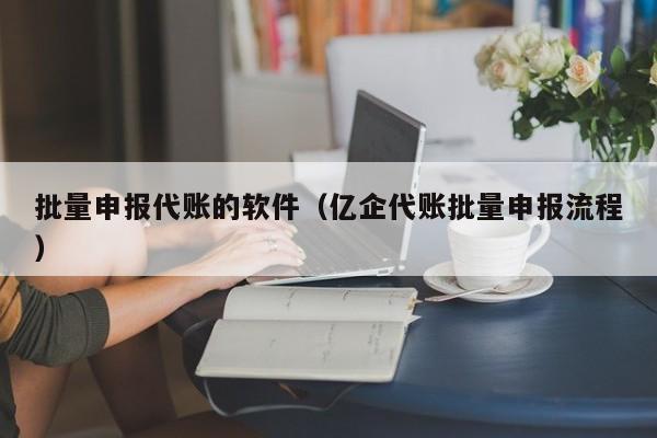 批量申报代账的软件（亿企代账批量申报流程）