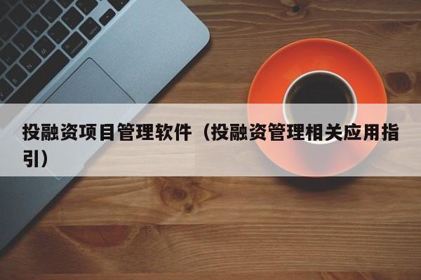 投融资项目管理软件（投融资管理相关应用指引）