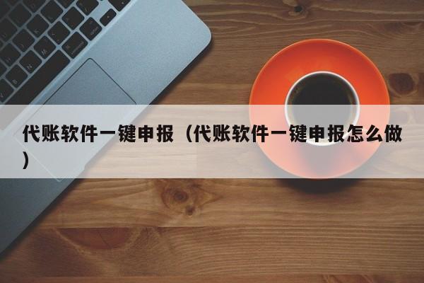 代账软件一键申报（代账软件一键申报怎么做）