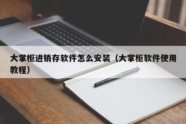 大掌柜进销存软件怎么安装（大掌柜软件使用教程）